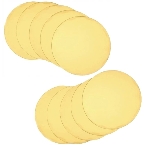 BANKIETÓWKA MONOPORCJE podkład pod tort DEKORACJE ZŁOTY 14cm 10szt